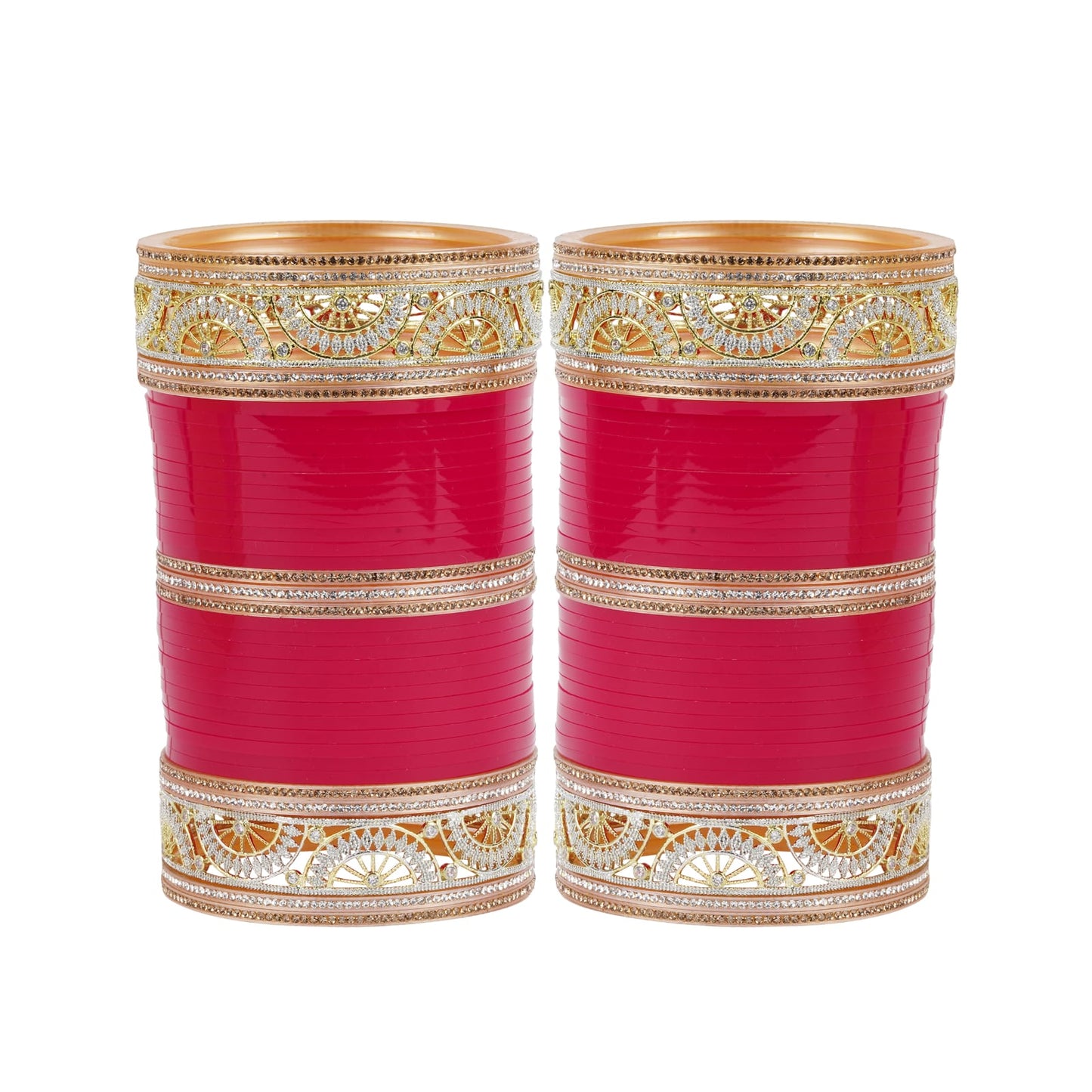 Bridal Chura with semicircle designed AD