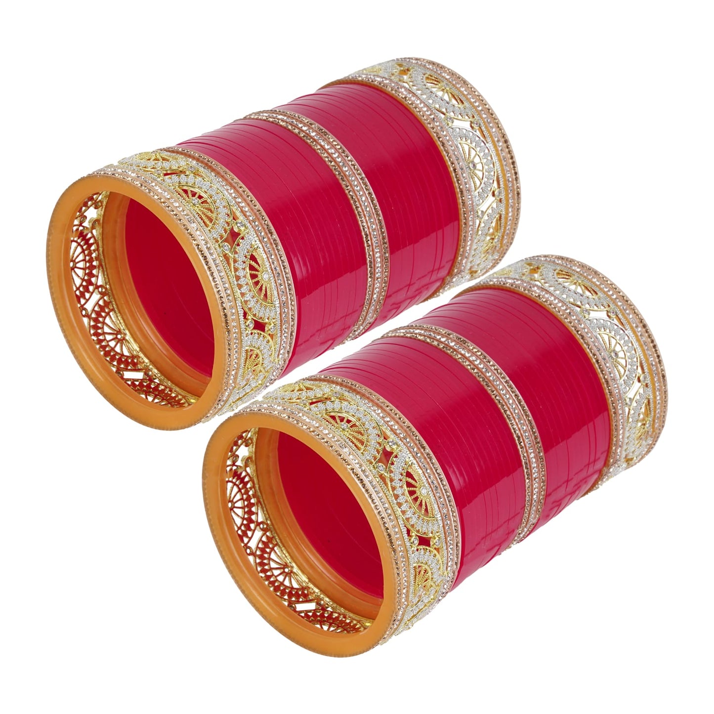 Bridal Chura with semicircle designed AD