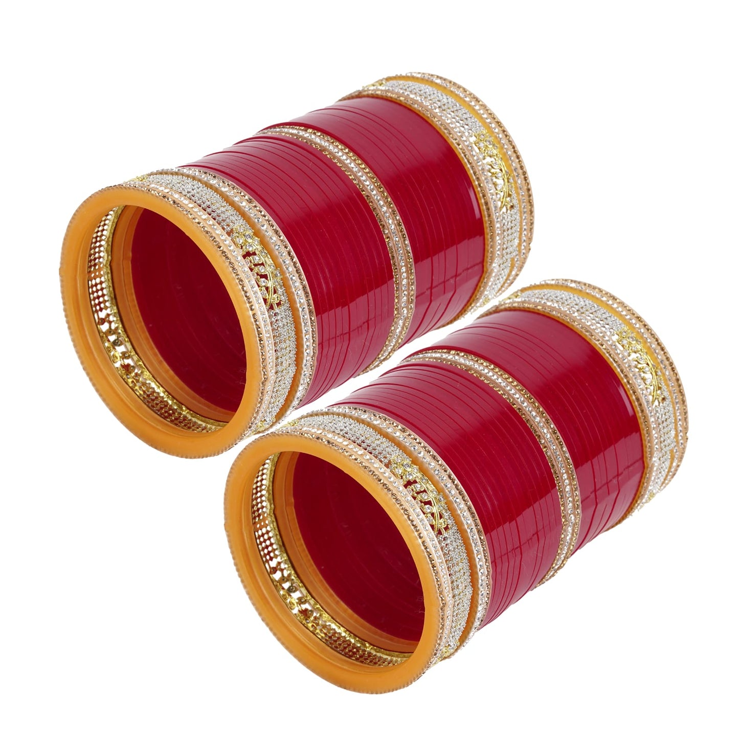 Traditional Bridal bangles with AD Kada