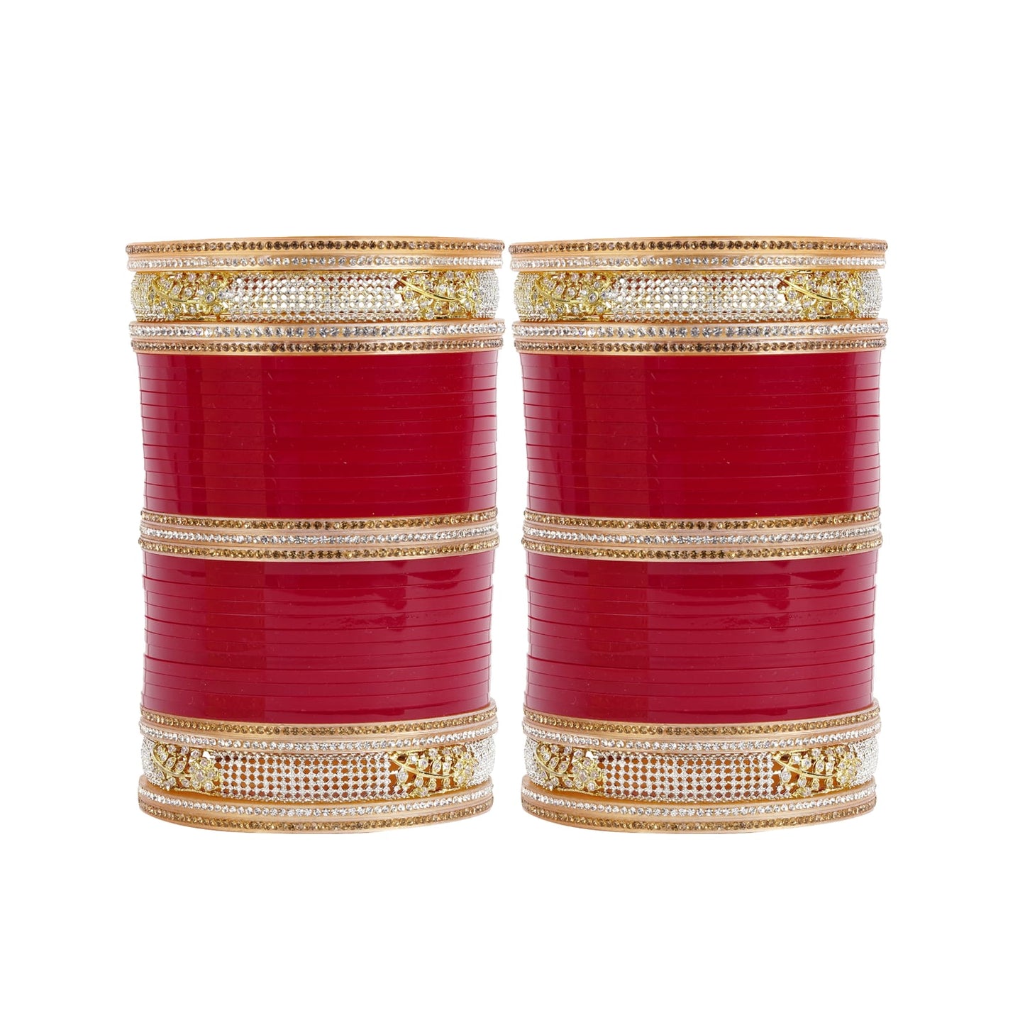 Traditional Bridal bangles with AD Kada