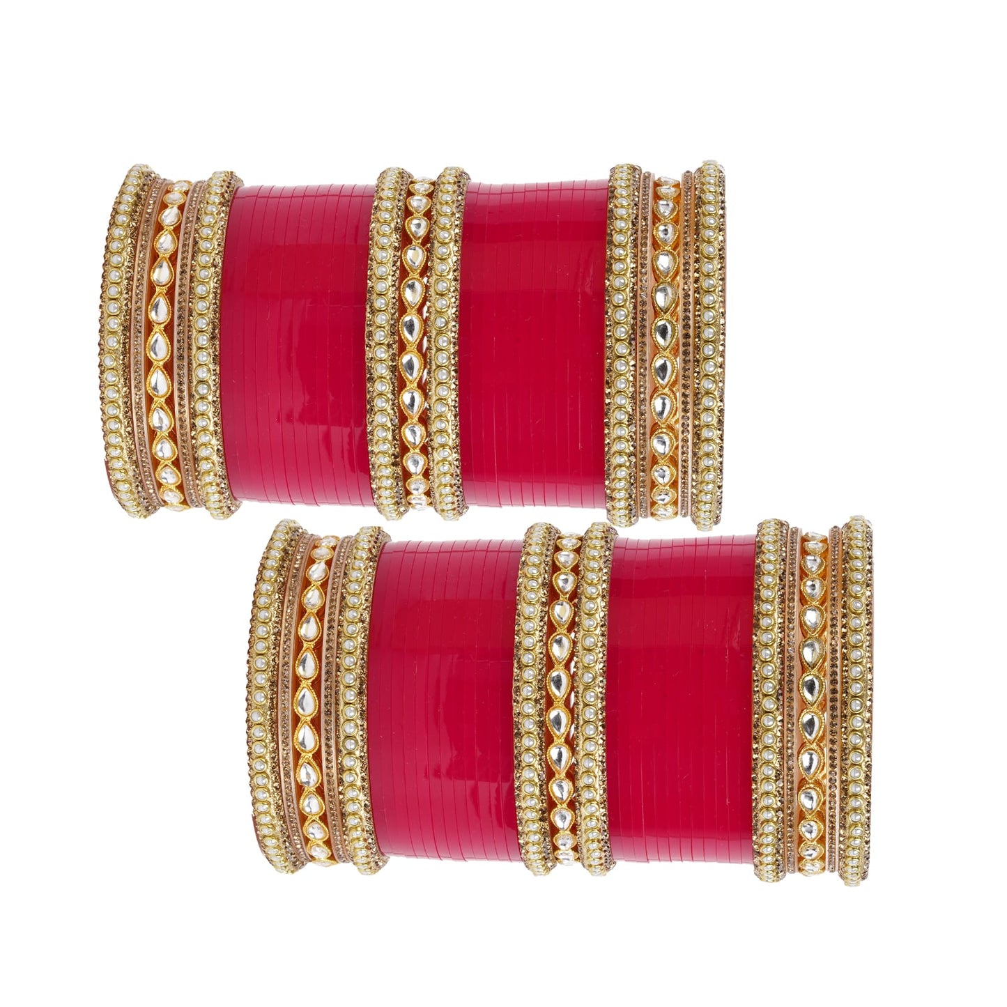 Archu's Bridal Bangles with Premium Kundan Kada