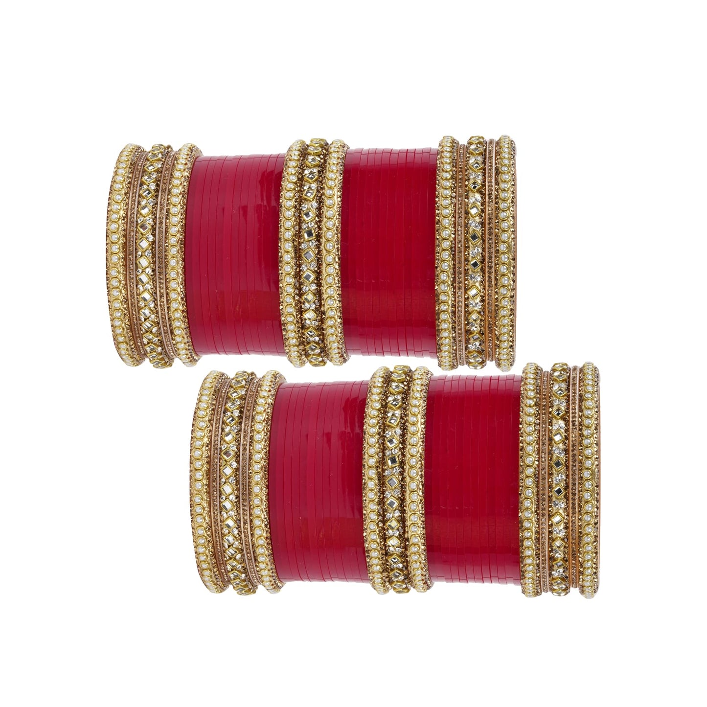 Archu's Bridal Bangles with Pearl tuned Kundan Kada