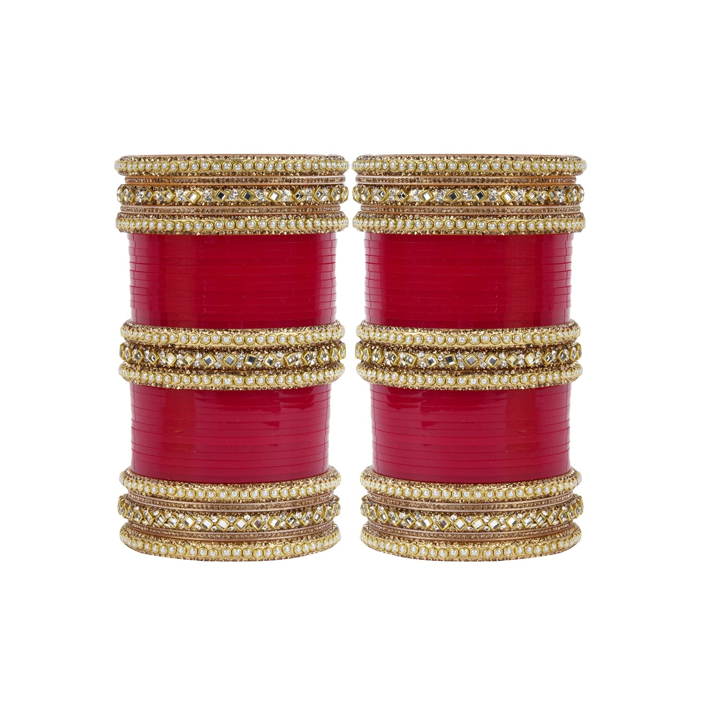 Archu's Bridal Bangles with Pearl tuned Kundan Kada