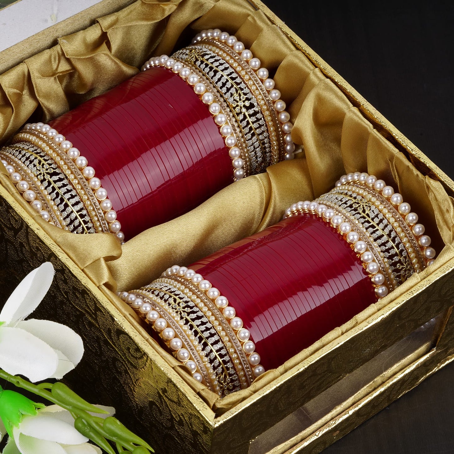 Premium Bridal Bangles with Double AD