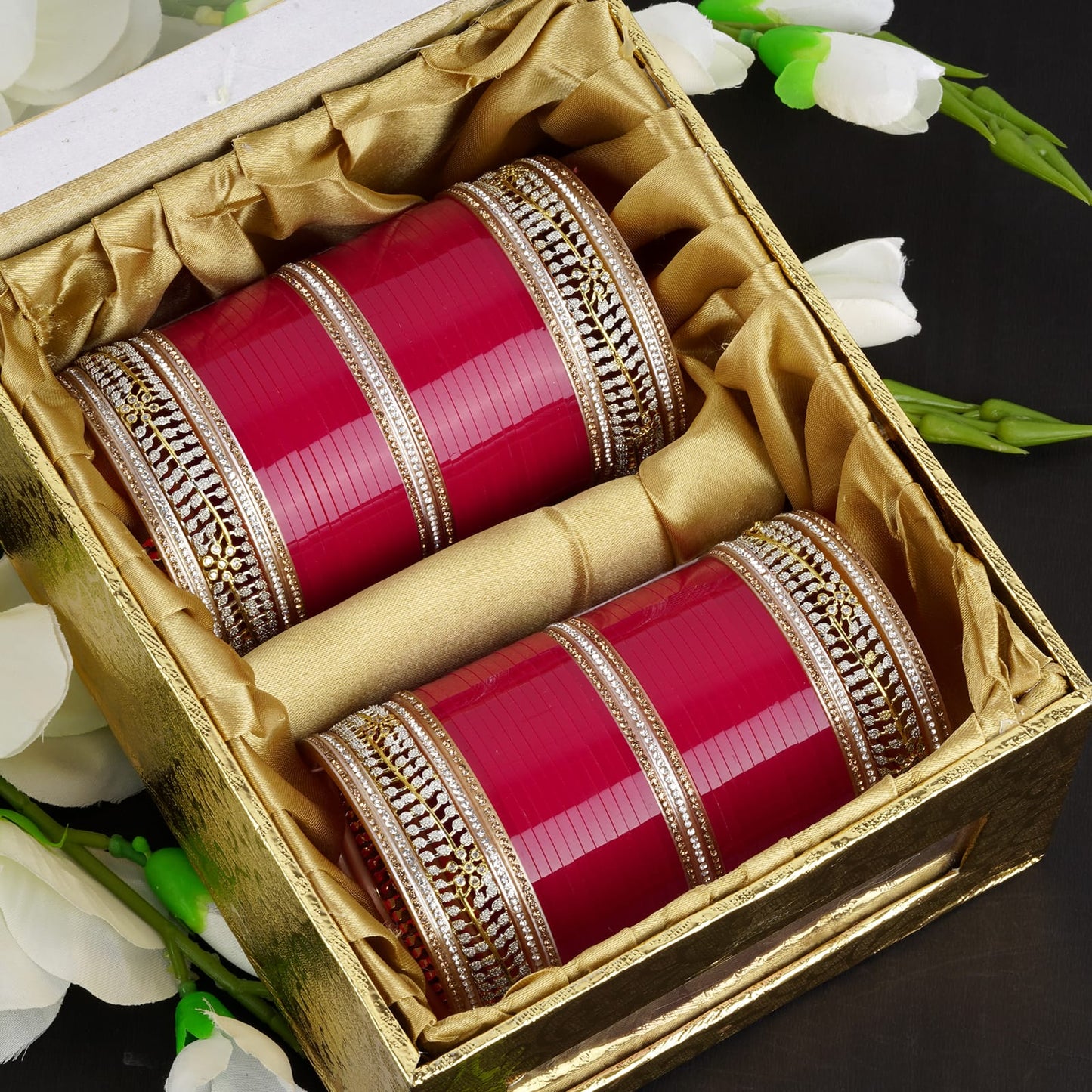 Archu Leaf shaped AD Bangle