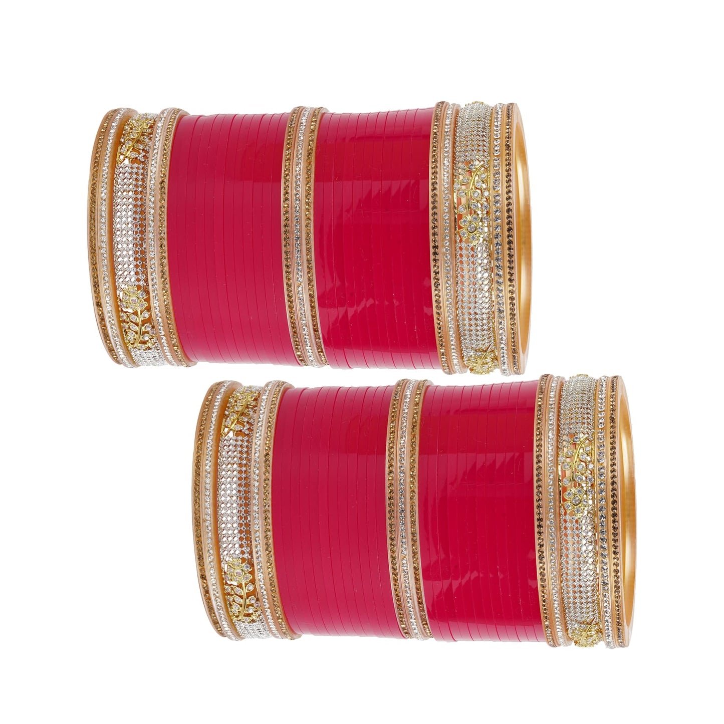 Traditional Bridal bangles with AD Kada