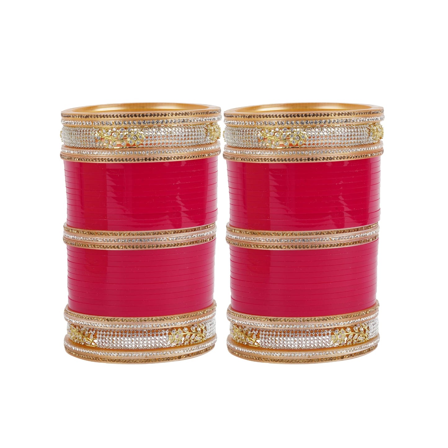 Traditional Bridal bangles with AD Kada