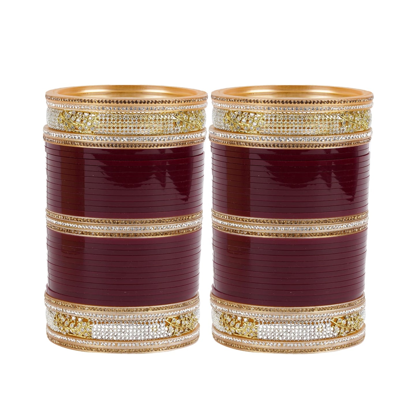 Traditional Bridal bangles with AD Kada
