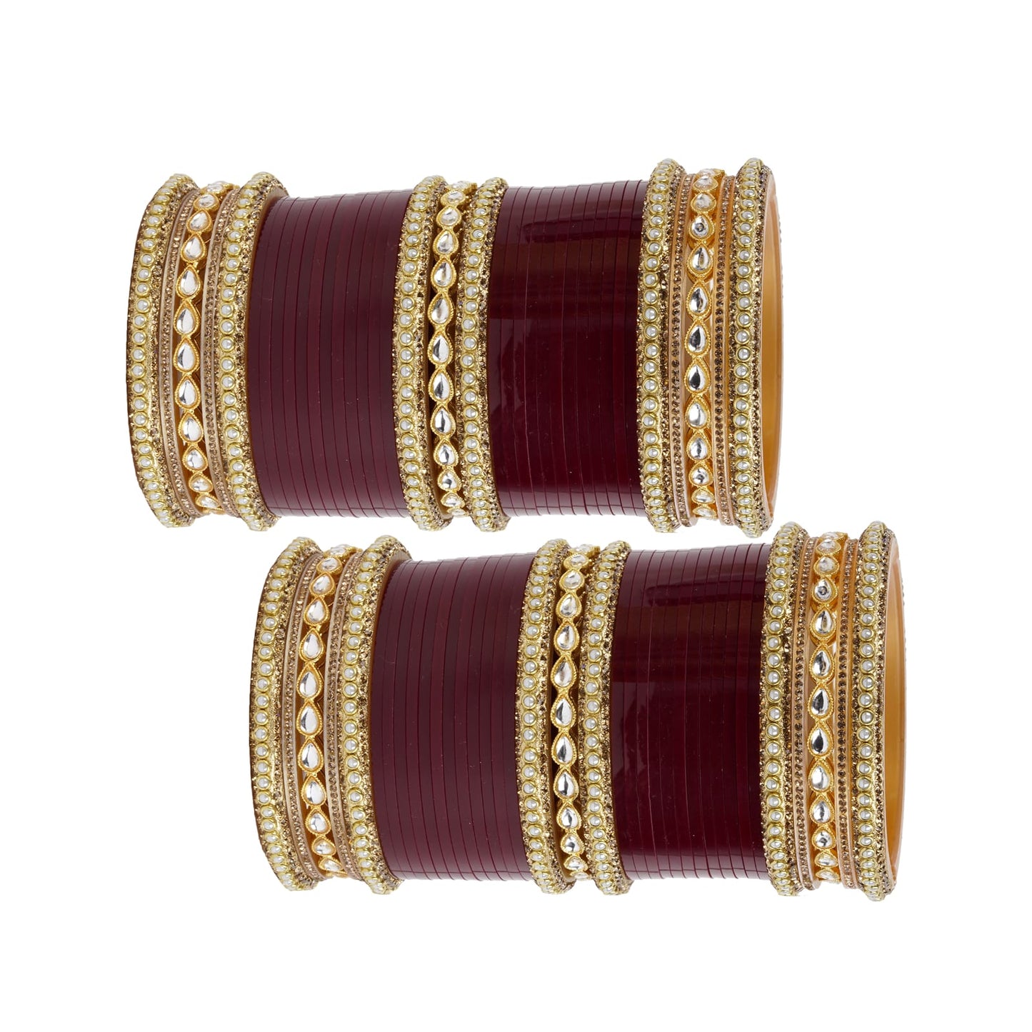 Archu's Bridal Bangles with Premium Kundan Kada