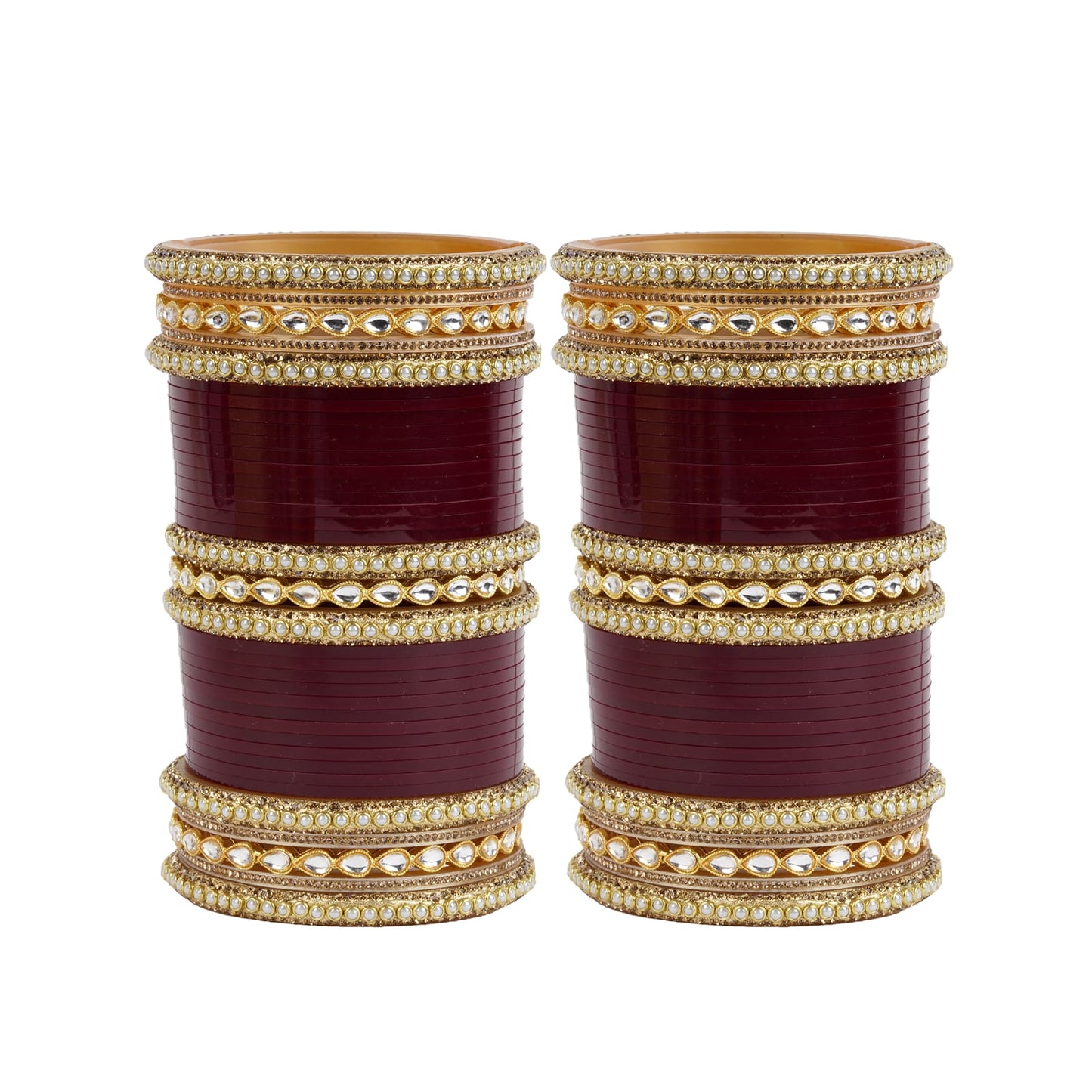 Archu's Bridal Bangles with Premium Kundan Kada
