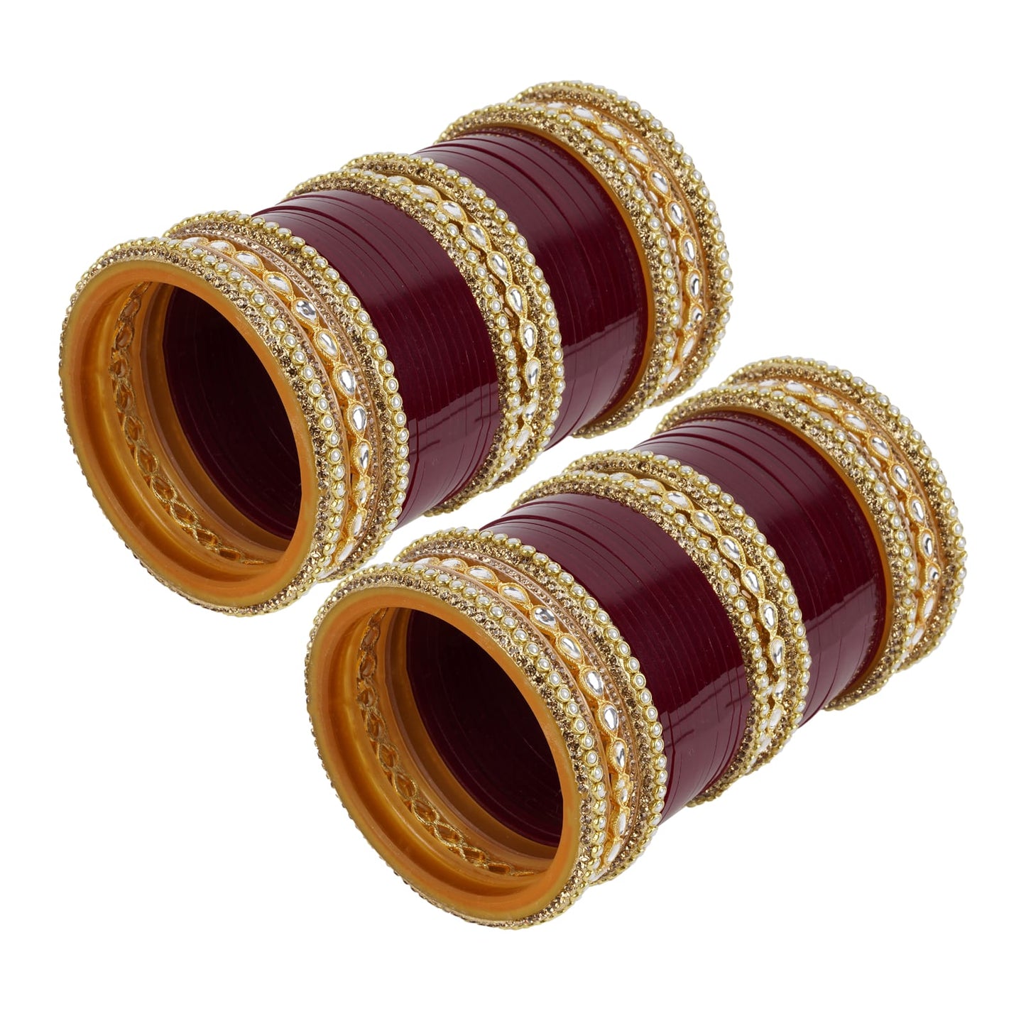 Archu's Bridal Bangles with Premium Kundan Kada
