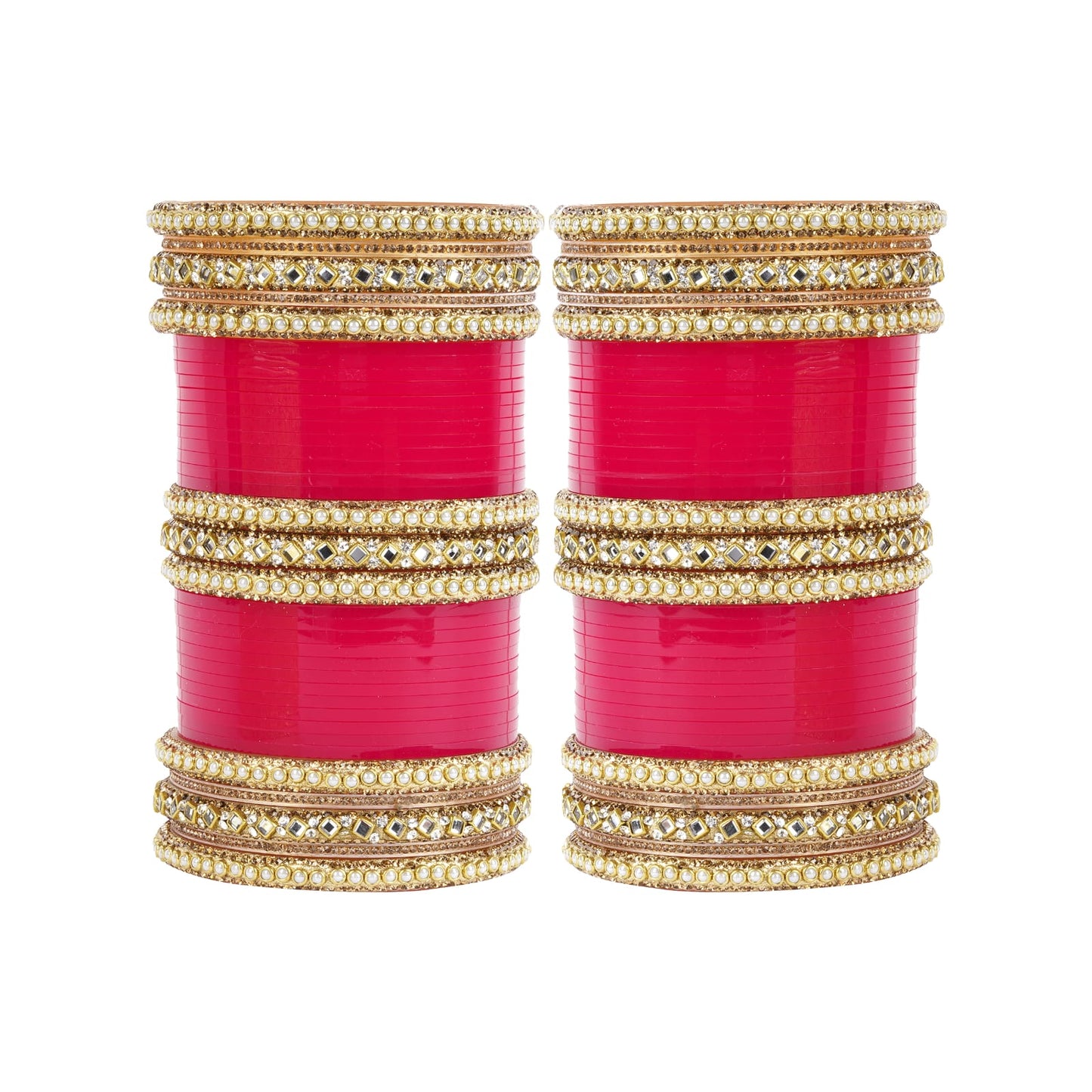 Archu's Bridal Bangles with Pearl tuned Kundan Kada