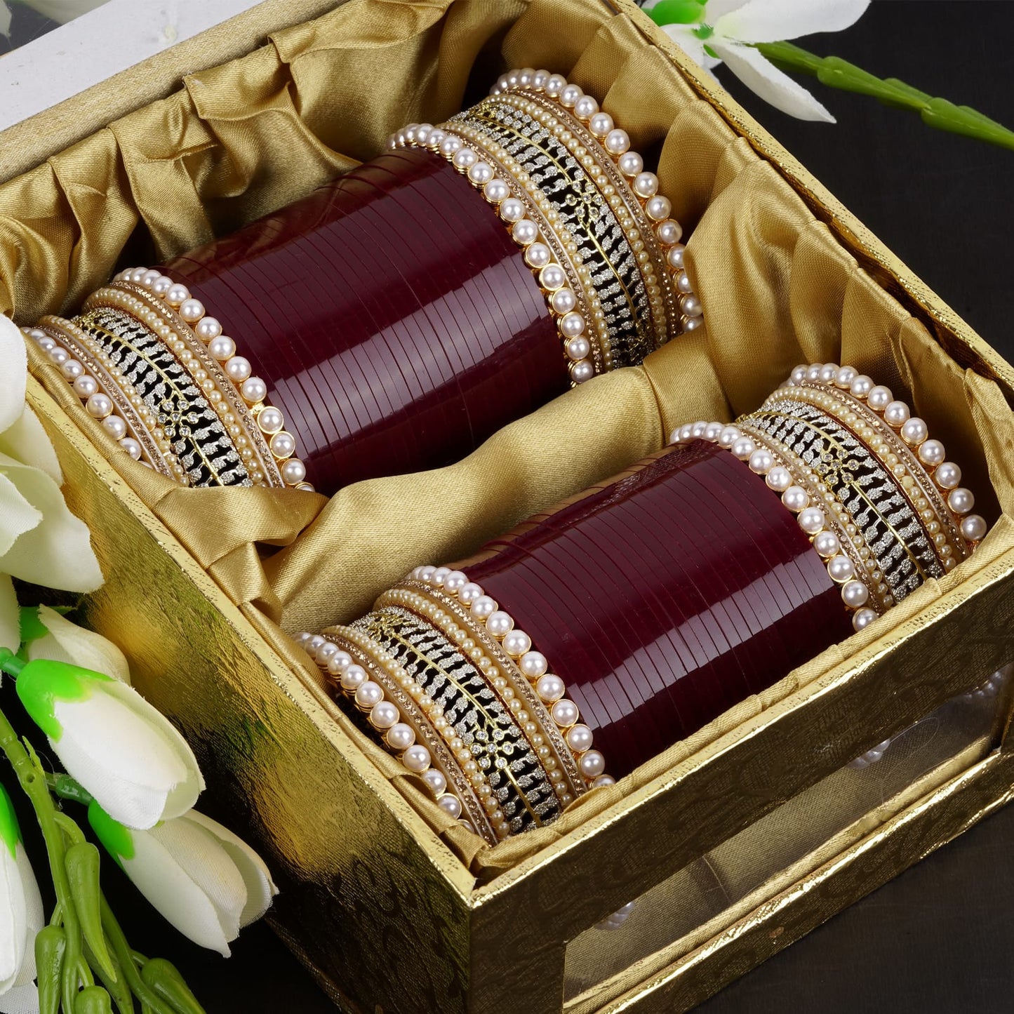 Premium Bridal Bangles with Double AD