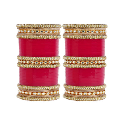 Archu's  Bridal Bangles with  Premium Kundan Kada