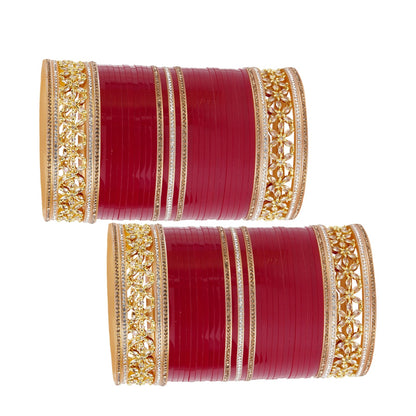 Premium Bridal Bangles with  Flowers AD tuned