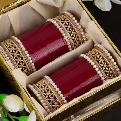 Premium Bridal Bangles with Reverse AD