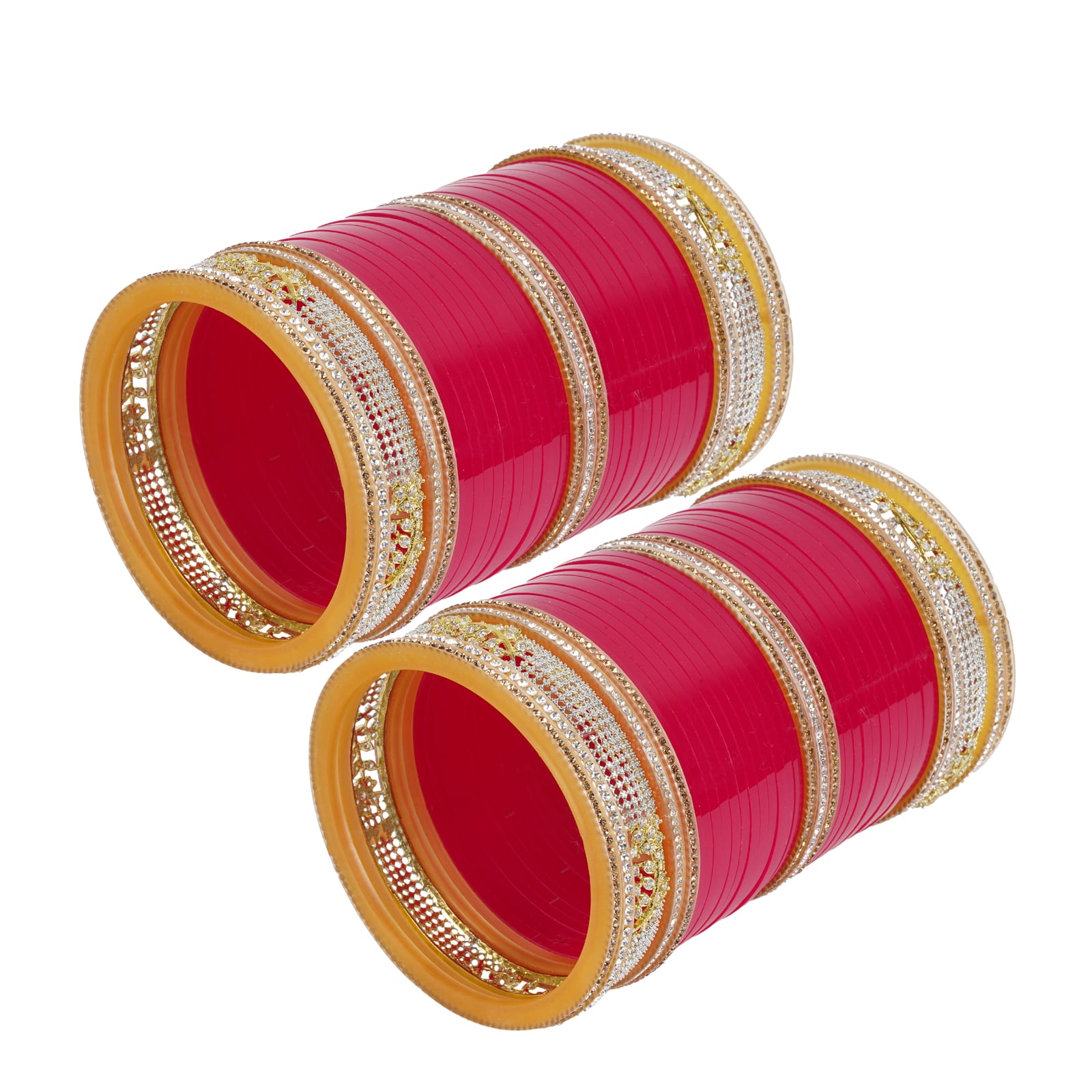 Traditional Bridal bangles with AD Kada