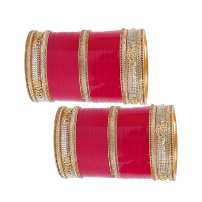 Traditional Bridal bangles with AD Kada
