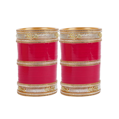 Traditional Bridal bangles with AD Kada