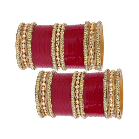 Archu's  Bridal Bangles with  Premium Kundan Kada