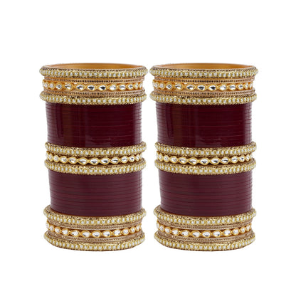 Archu's  Bridal Bangles with  Premium Kundan Kada