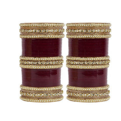 Archu's  Bridal Bangles with  Pearl tuned Kundan Kada