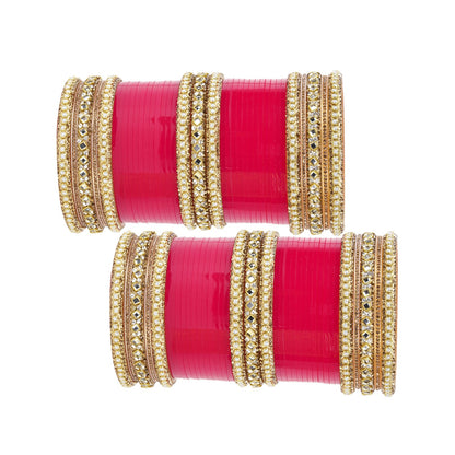Archu's  Bridal Bangles with  Pearl tuned Kundan Kada