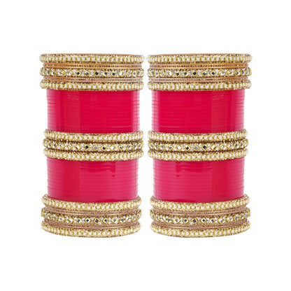 Archu's  Bridal Bangles with  Pearl tuned Kundan Kada