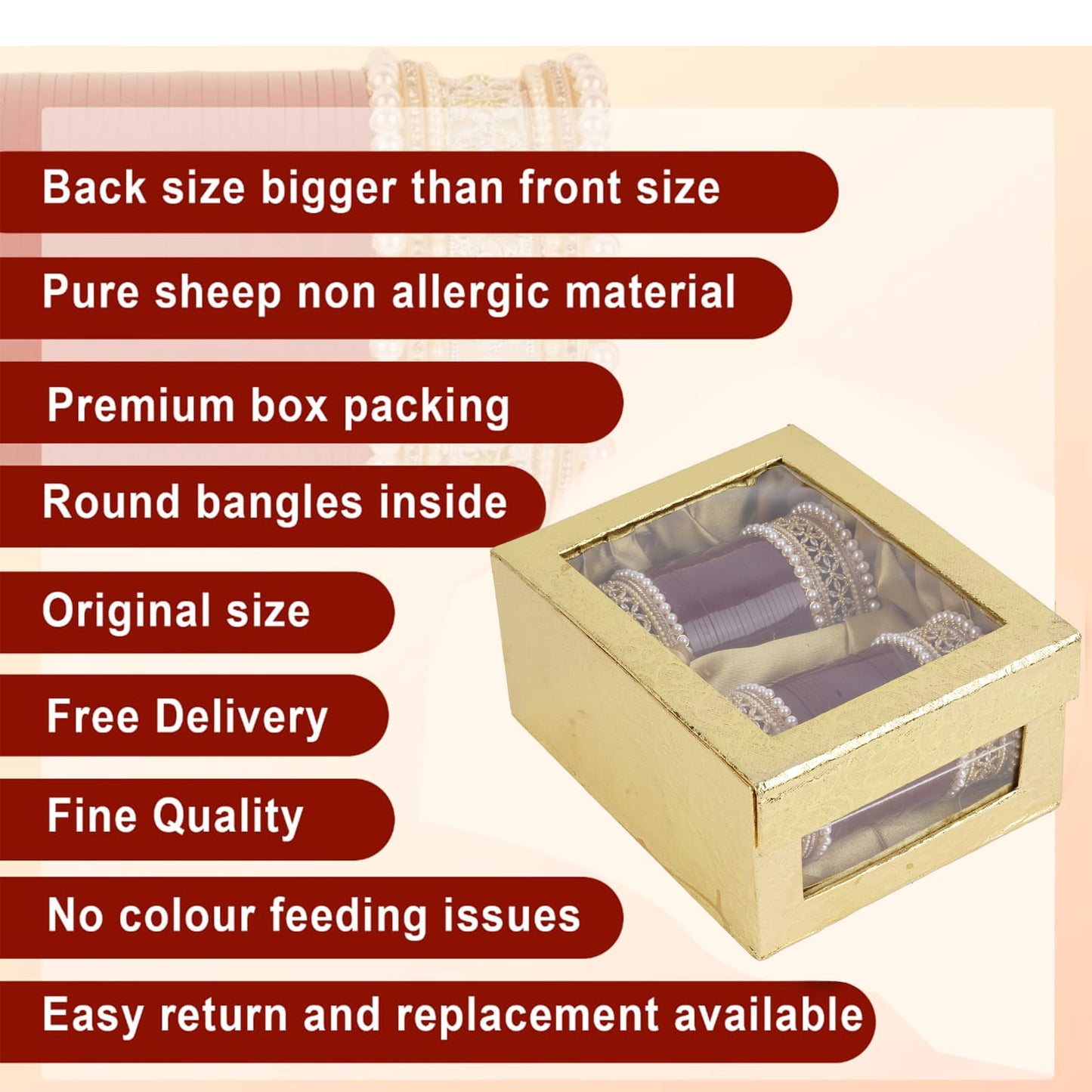 Premium Bridal Bangles with Reverse AD