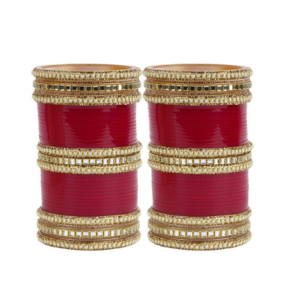 Elegant AD stone bangle set