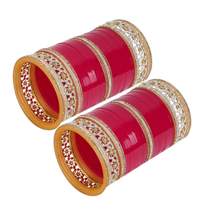 floral bridal chura set