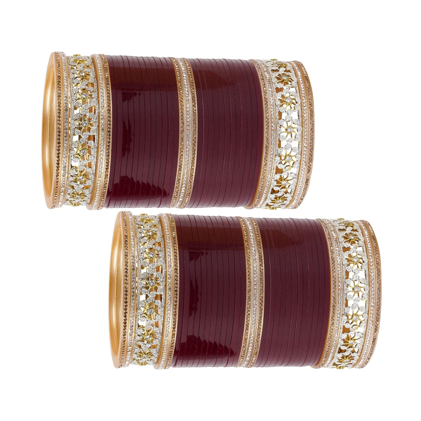 maroon bridal chura