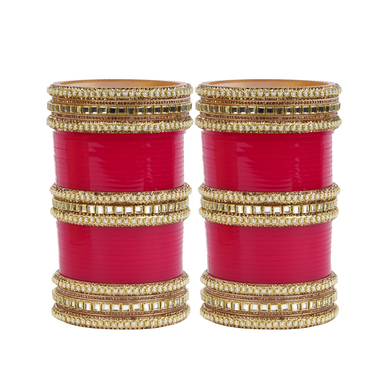 Side angle view of premium wedding bangles