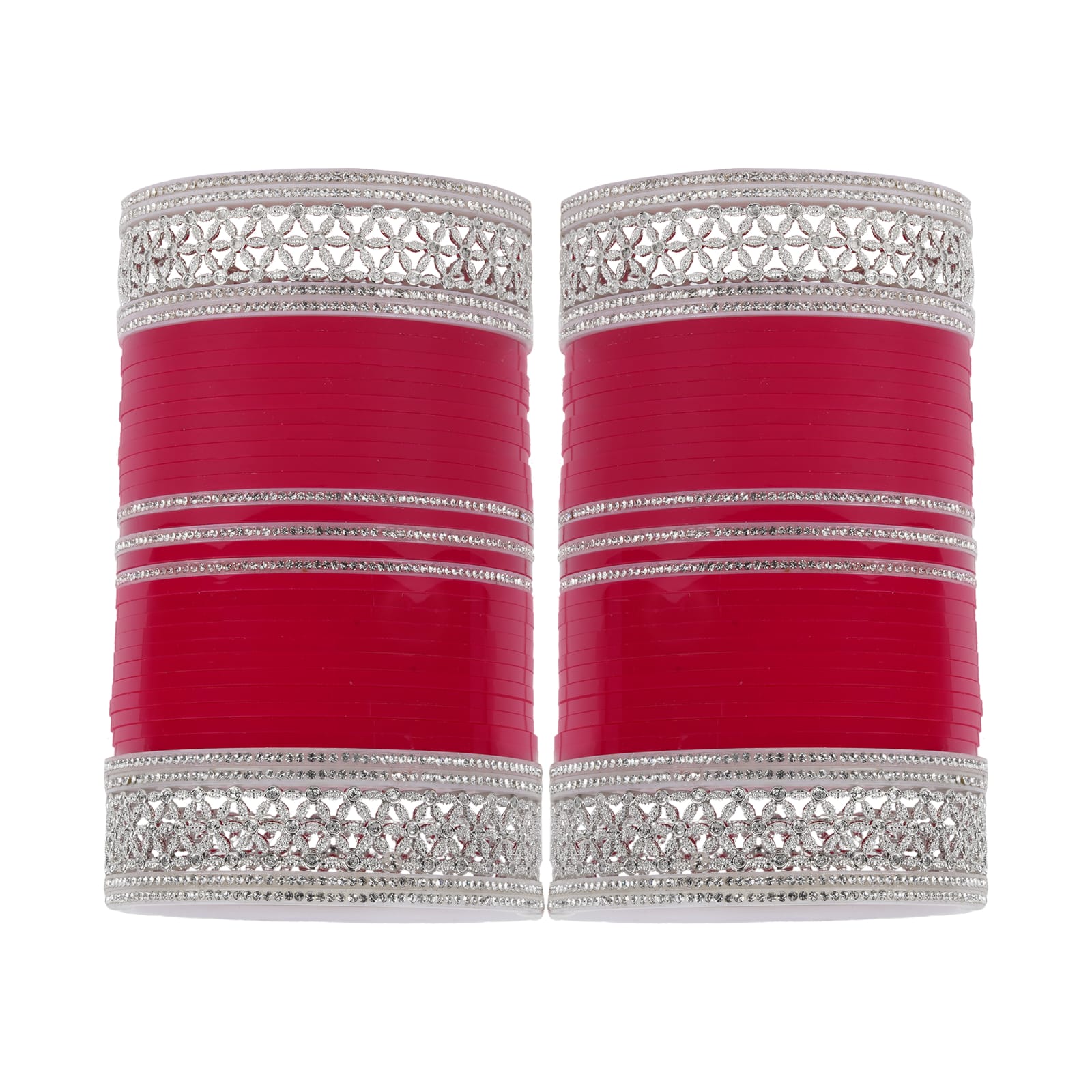 Red bridal chuda hand-view photo