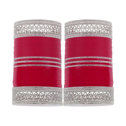 Red bridal chuda hand-view photo