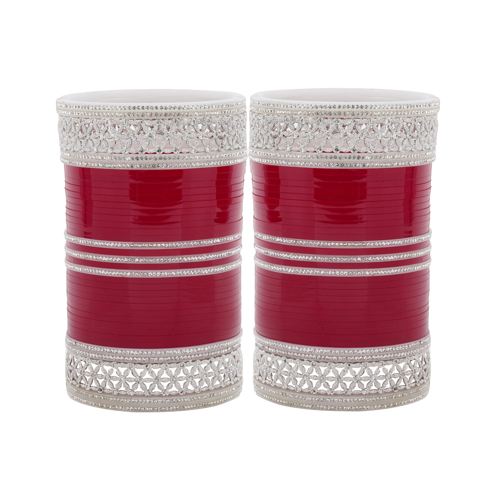 Red wedding bangles set for bride