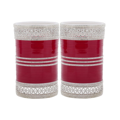 Red wedding bangles set for bride